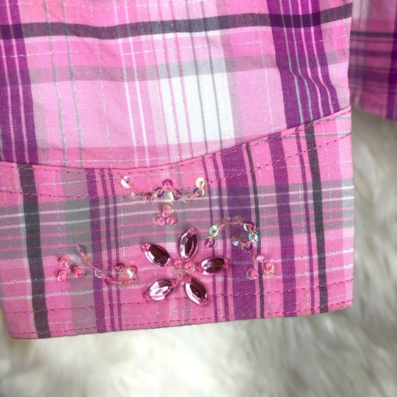 Twenty X Tailored Fit Glamorous Western Shirt Pink and Silver, Barbiecore, Ken - Picture 10 of 13